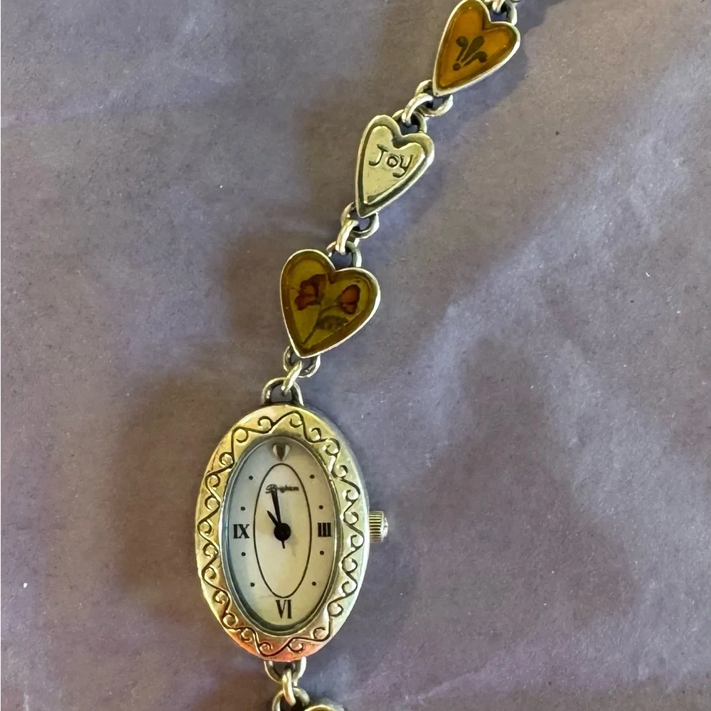 Silver Heart Charm Watch Bracelet with Hearts WITH Matching Bracelet